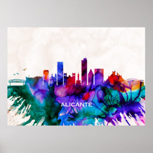 Alicante Skyline Poster