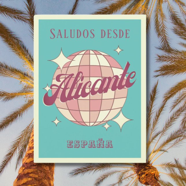 Alicante Spanien España Retro Vintage Postkarte (Von Creator hochgeladen)