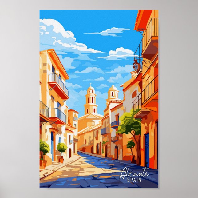 Alicante Spanien Kunst, Dichtung und Musik Poster (Vorne)