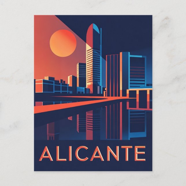 Alicante Spanien Postkarte (Vorderseite)