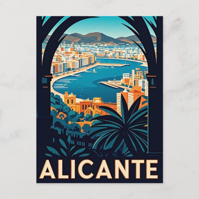 Alicante Spanien Postkarte (Vorderseite)