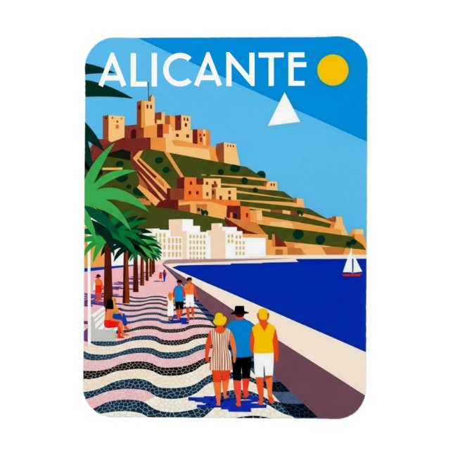 Alicante Spanien Reise Magnet (Vertikal)