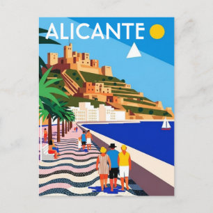 Alicante Spanien Reise Postkarte