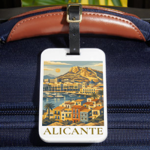 Alicante Spanien Reise Souvenir Minimalist Küste Gepäckanhänger