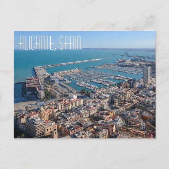 Alicante, Spanien schöne Küste Postkarte (Vorderseite)