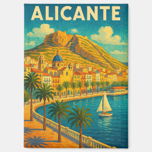 Alicante Spanien Vintage Reisen Magnet