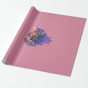 ALICANTES PINK UND GRÜNE SALZSEEN GESCHENKPAPIER