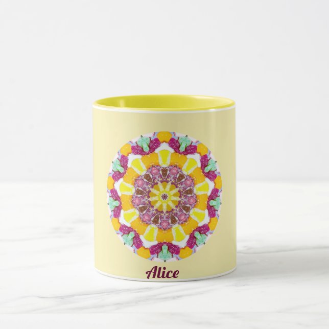 ALICE ~ A Personalisiert Candy Delight Pattern~ Ta Tasse (Zentrum)