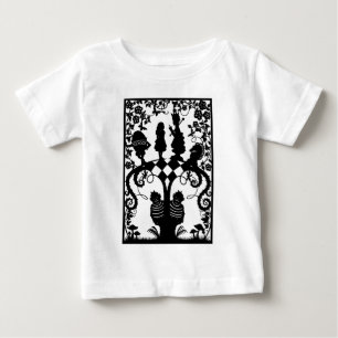 Alice à travers le T-shirt bébé en verre à l'air