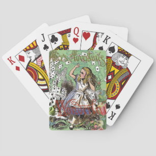 alice abenteuer karten wunderland verrückter hutma spielkarten