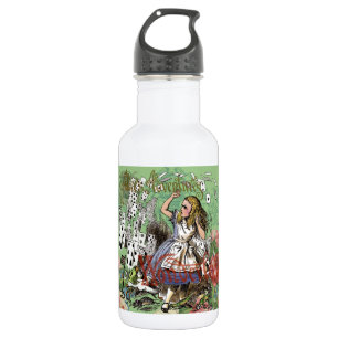 alice abenteuer karten wunderland verrückter hutma trinkflasche