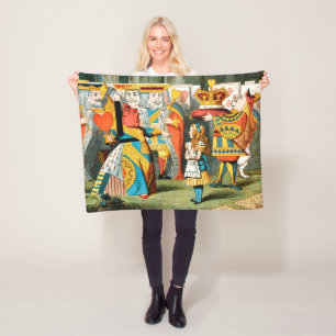 Alice Abenteuer Wunderland Herzkönigin Fleecedecke