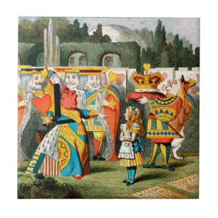 Alice Abenteuer Wunderland Herzkönigin Fliese