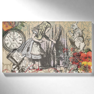 Alice Abenteuer Wunderland Vorhang Klassische Kuns Namenschild