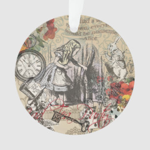 Alice Abenteuer Wunderland Vorhang Klassische Kuns Ornament