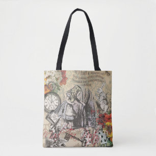 Alice Abenteuer Wunderland Vorhang Klassische Kuns Tasche