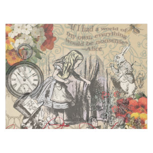 Alice Abenteuer Wunderland Vorhang Klassische Kuns Tischdecke