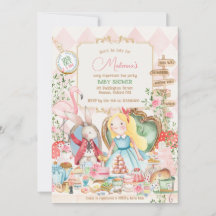 Alice Adventure in Woderland Baby Shower Tee Party