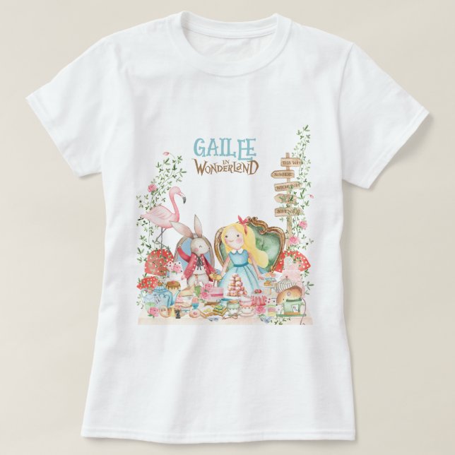Alice Adventures in Woderland Birthday Tee Party (Design vorne)