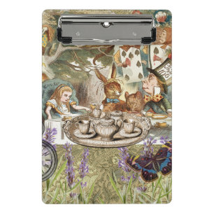 Alice Adventures in Wonderland Mad Party Mini Klemmbrett