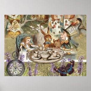 Alice Adventures in Wonderland Mad Party Poster