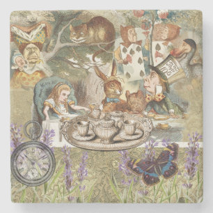 Alice Adventures in Wonderland Mad Party Steinuntersetzer