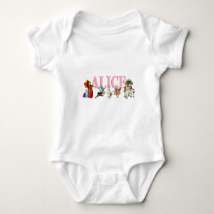 Alice and Friends in Wonderland Baby Strampler