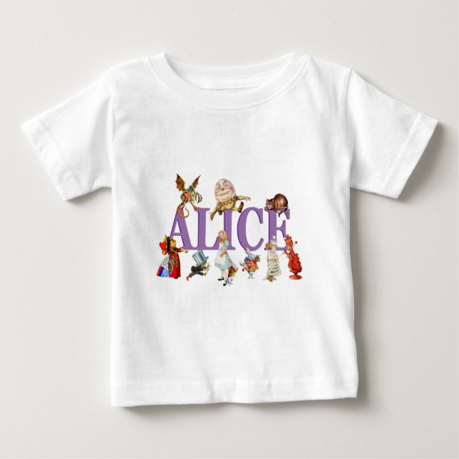 Alice and Friends in Wonderland Baby T-shirt (Vorderseite)