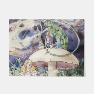 “Alice and the Caterpillar” by Alice B Woodward Fußmatte