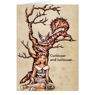 Alice au pays des merveilles avec la carte de chat