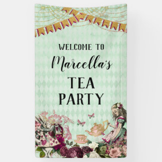 Alice au pays des merveilles Bannière du Tea Party