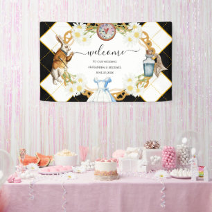 Alice au pays des merveilles Bannière Mariage