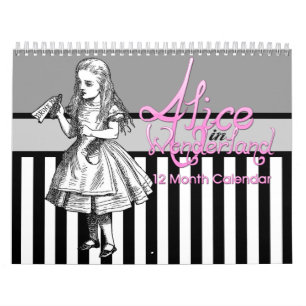 Alice au pays des merveilles calendrier de 12 mois