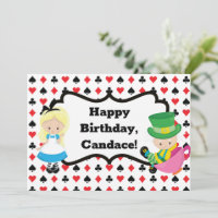 Alice au pays des merveilles Carte d'anniversaire 