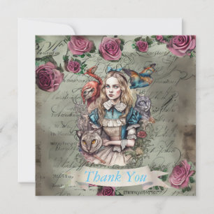 Alice au pays des merveilles Carte de remerciement