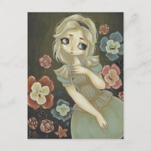 Alice au pays des merveilles carte postale art par