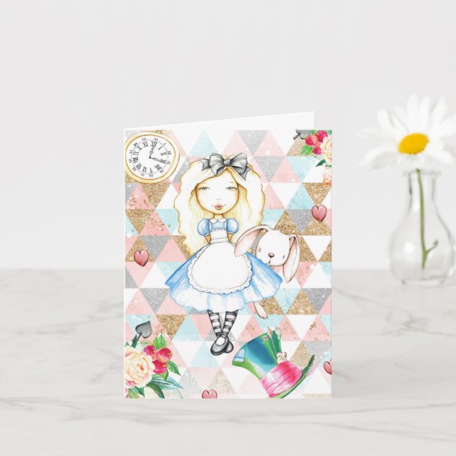 Alice au pays des merveilles Cartes de voeux (Petite plante)