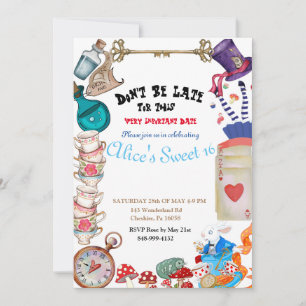 Alice Au Pays Des Merveilles Invitation