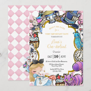 Alice au pays des merveilles Invitation d'annivers