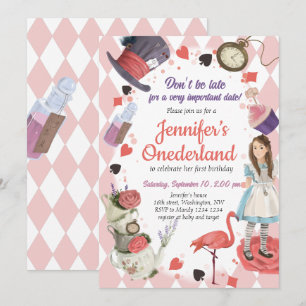 Alice au pays des merveilles Invitation d'annivers