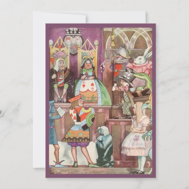 Alice au pays des merveilles Invitation de fête d' (Devant)