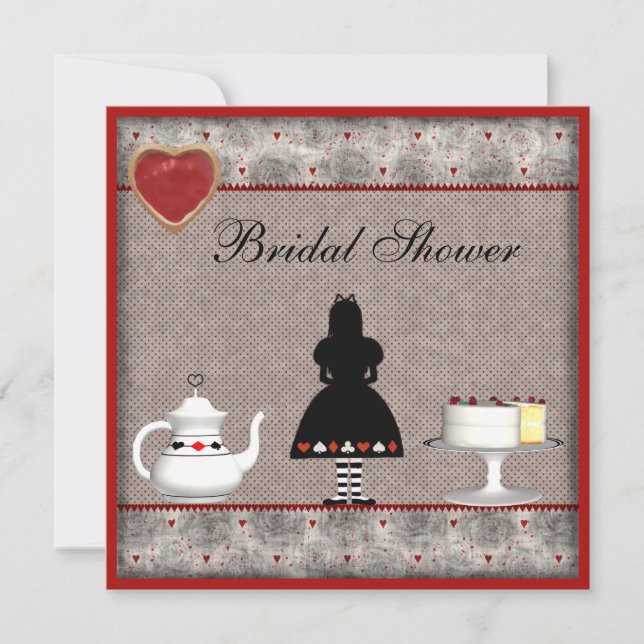 Alice au pays des merveilles Invitation du Tea Par (Devant)