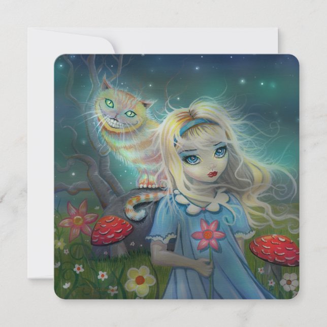 Alice au pays des merveilles Invitations de fête d (Devant)