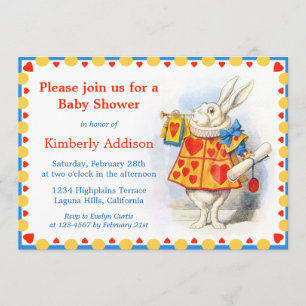 Alice au pays des merveilles Invitations du Baby s