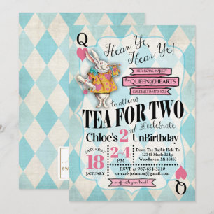Alice au pays des merveilles Invitations pour le 2