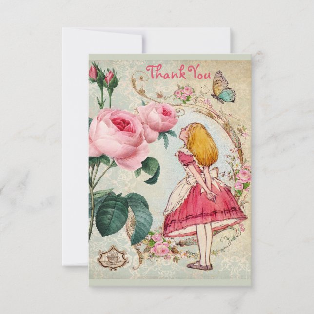 Alice au Pays des Merveilles Merci Fête de Mariage (Devant)