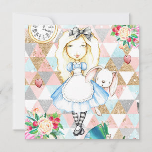 Alice au pays des merveilles Salutation cartes bla