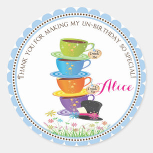 Alice au pays des merveilles Stickers d'anniversai