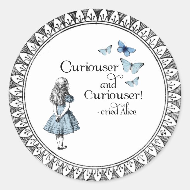 Alice au pays des merveilles Stickers papillons Cu (Devant)