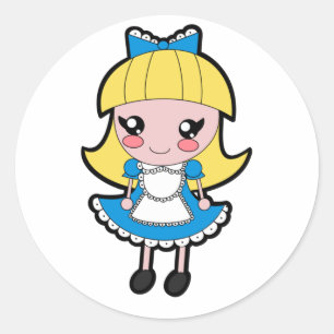 Alice-Aufkleber Runder Aufkleber